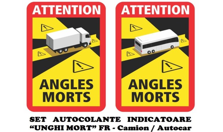 AUTOCOLANTE INDICATOARE „UNGHI MORT-ORB”